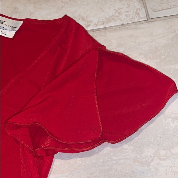 Red Byer California Tie Blouse - Picture 4 of 6